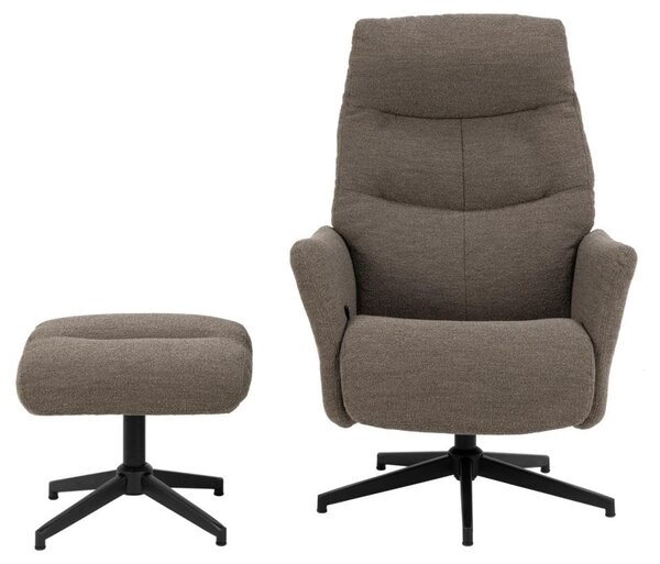 Actona Polohovacie kreslo s podnožkou London taupe