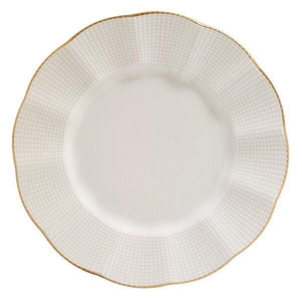 Hermia Porcelánová súprava 24 ks tanierov Creamy Gold biela/zlatá
