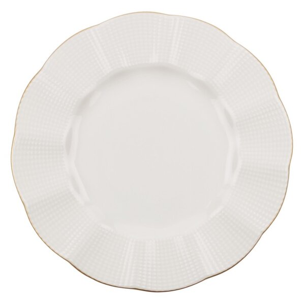 Hermia Porcelánová súprava 24 ks tanierov Creamy Gold biela/zlatá
