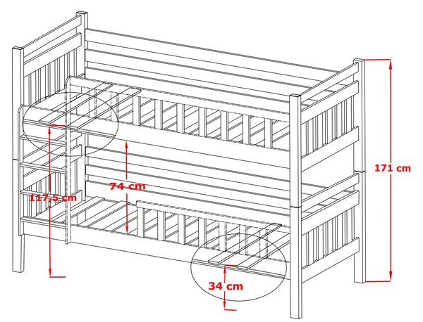 NovýNábytok.sk Detská posteľ 90 x 200 cm Mao (s roštom a úl. priestorom) (biela). Akcia -33%. Vlastná spoľahlivá doprava až k Vám domov. 1013571