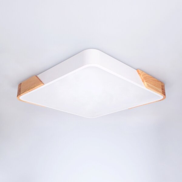 Brilagi - stmievateľné LED svietidlo PILANA LED/48W/230V dub/biela 42x42 cm + diaľkový ovládač