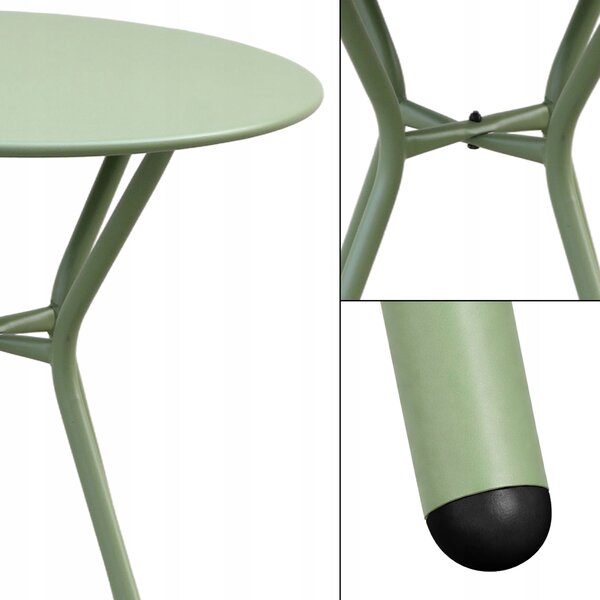 Dekorstudio Kávový stolík COMO zelený - 60 cm