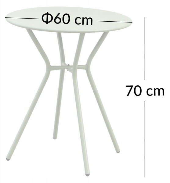 Dekorstudio Kávový stolík COMO zelený - 60 cm