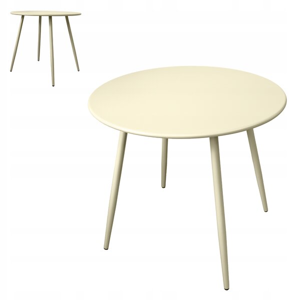 Dekorstudio Kávový stolík DOMO krémový- 80 cm