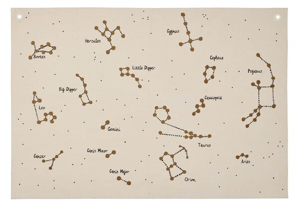 Nástenná textilná mapa súhvezdí Constellation Undyed