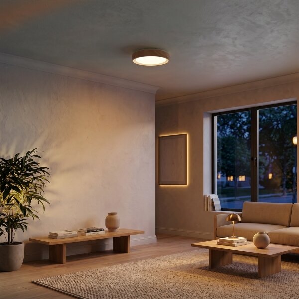 Brilagi - LED stropné svietidlo FLOCO LED/24W/230V priemer 30 cm drevené/biele