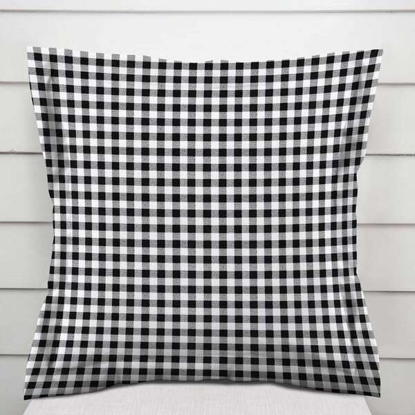Biante Bavlnená obliečka na vankúš s lemom Sandra SA-060 Čierno-biele kocky 40 x 40 cm