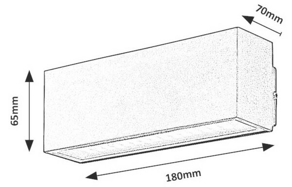 Rabalux 77075 vonkajšie nástenné LED svietidlo Mataro 10 W, čierna