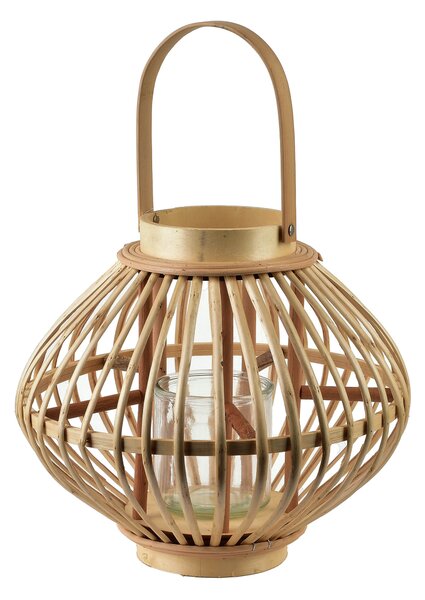 Mondex Prútený lampáš LUCIE Prírodný 32x27 cm hnedý
