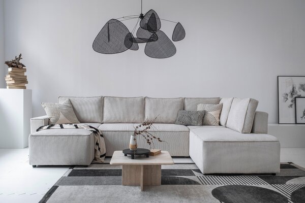SEDACIA SÚPRAVA, textil, béžová MID.YOU - Sedačky, Online Only