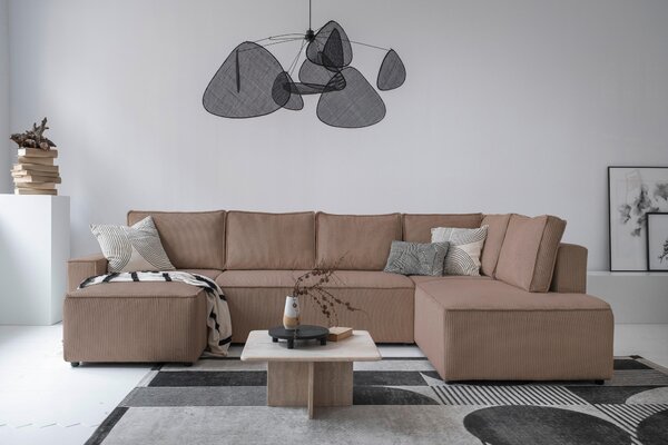 SEDACIA SÚPRAVA, textil, taupe MID.YOU - Sedačky, Online Only
