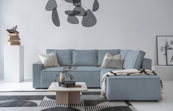 ROHOVÁ SEDAČKA, textil, svetlosivá MID.YOU - Sedačky, Online Only