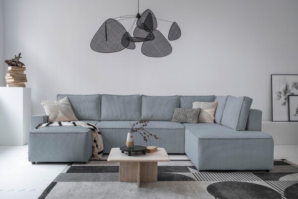 SEDACIA SÚPRAVA, textil, svetlosivá MID.YOU - Sedačky, Online Only