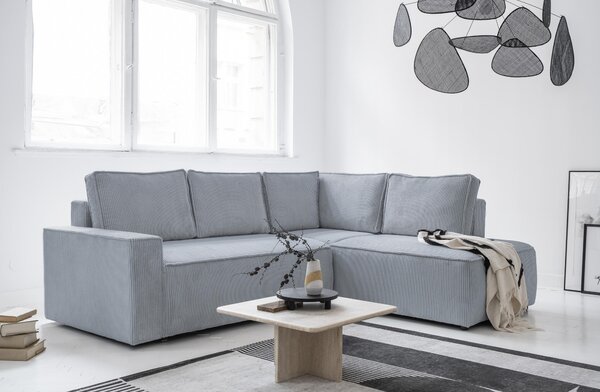 ROHOVÁ SEDAČKA, textil, svetlosivá MID.YOU - Sedačky, Online Only