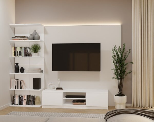 TP Living Regál FRAME 180 cm biely