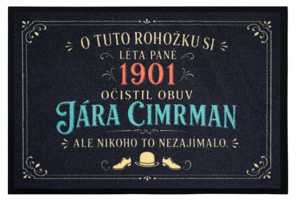 Mercury Flooring , Rohožka Jára Cimrman 40x60 cm, 40x60, čierna