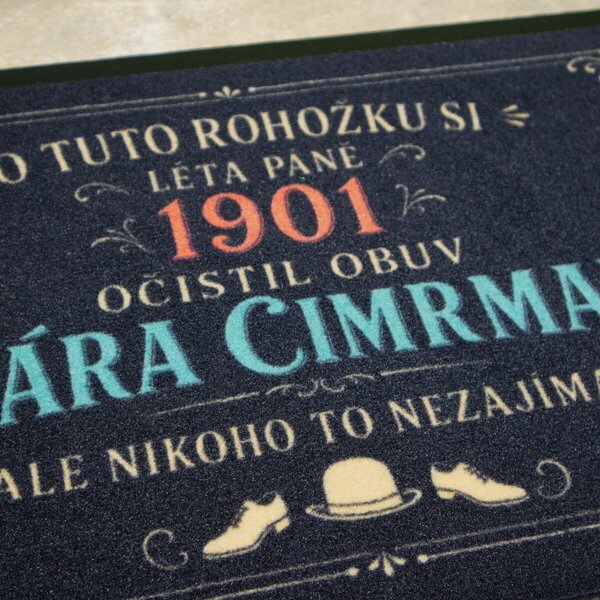 Mercury Flooring , Rohožka Jára Cimrman 40x60 cm, 40x60, čierna
