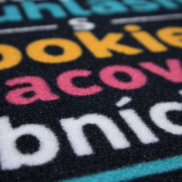 Mercury Flooring , Rohožka Zaklopaním súhlasíte s cookies 40x60 cm, 40x60, čierna
