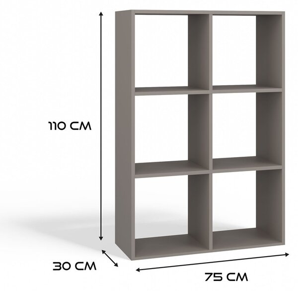 TP Living Regál Malax 110 cm šedý