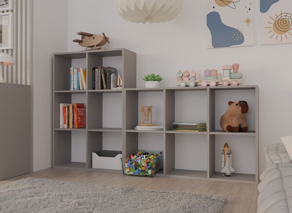 TP Living Regál Malax 110 cm šedý