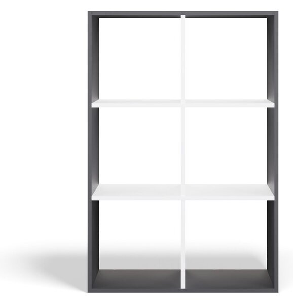 TP Living Regál Malax 2x3 110 cm antracit/biely