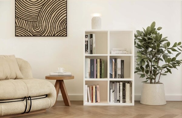 TP Living Regál MALAX MINI 2x3 biely
