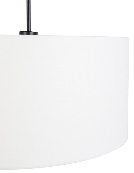 Moderné závesné svietidlo čierne s bielym tienidlom 50 cm - Combi 1