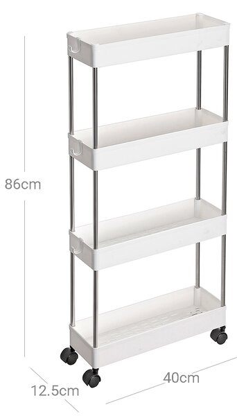 SONGMICS Regál na kolieskach VOXO II biely