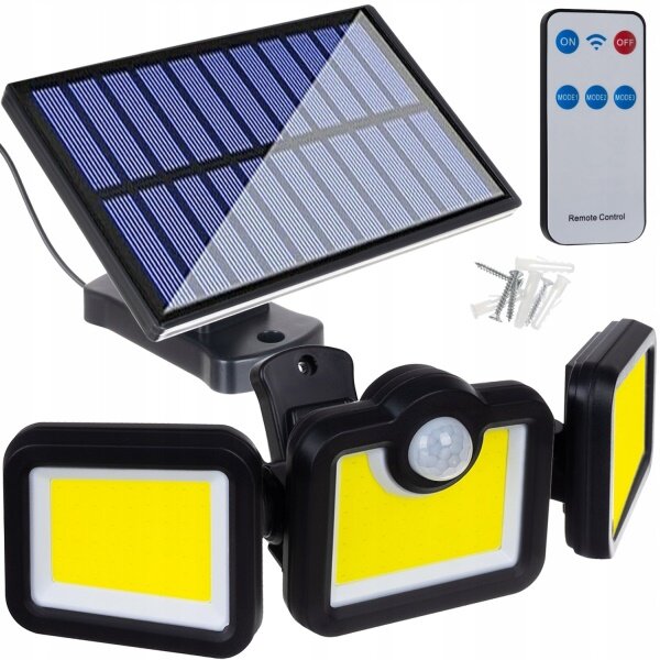 Izoxis 19446 Solárne 140 COB LED osvetlenie s PIR čidlom pohybu