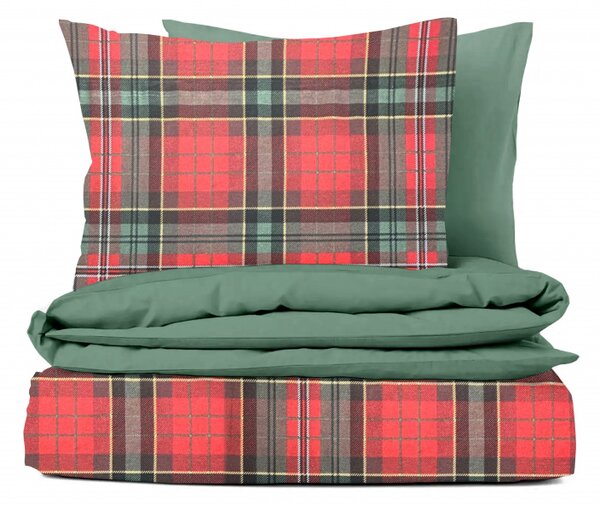 Ervi flanelové obliečky - Škótska kocka 2/zelené