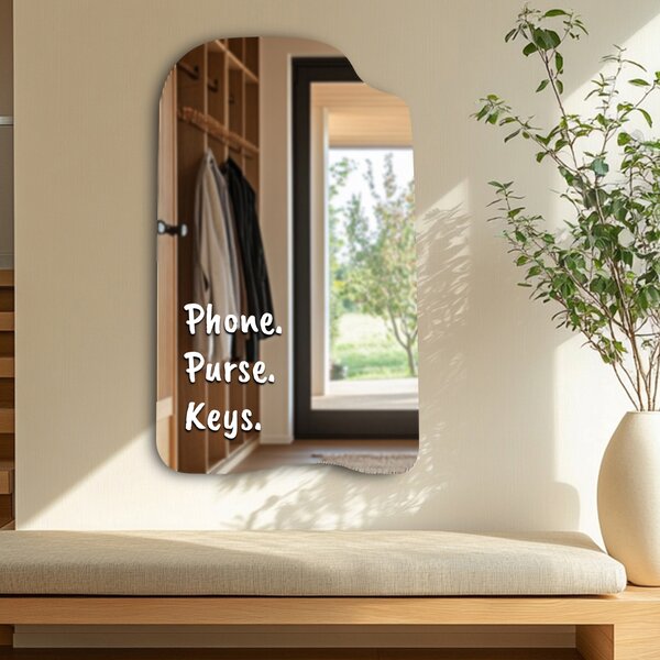 Nálepka na zrkadlo S31 – Phone. Purse. Key