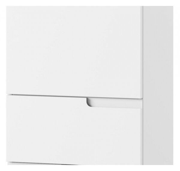 Szynaka Regál SELENE 11 145 cm biely lesk/mat