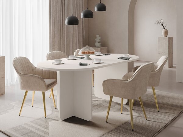 Mirjan24 Moderný stôl Thoribo, Farby: pieskovo béžová 5903211537622