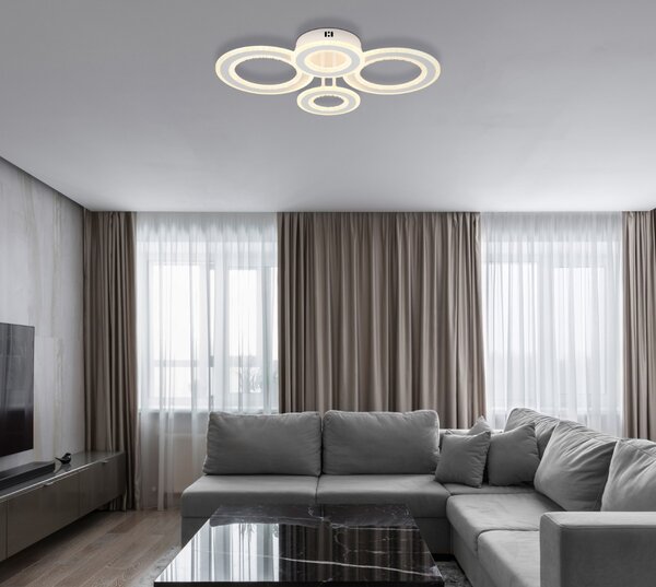 Stropné svietidlo LED 3000 / 4200 / 6500K biela IP20 GLOBO lighting ANTHONY 67372-54