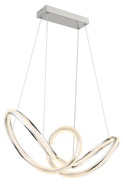 Závesné svietidlo LED 2700–6000K chrómová IP20 GLOBO lighting EVANGELINE 67440H časovač