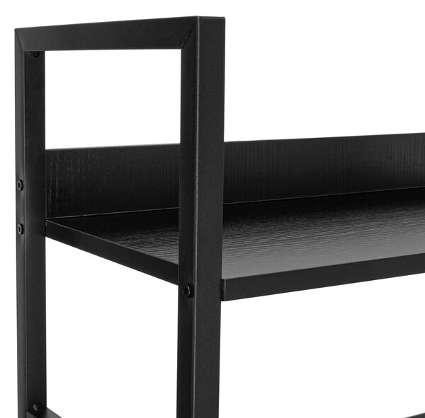 TZB Regál VARBERG 125x60 cm čierny