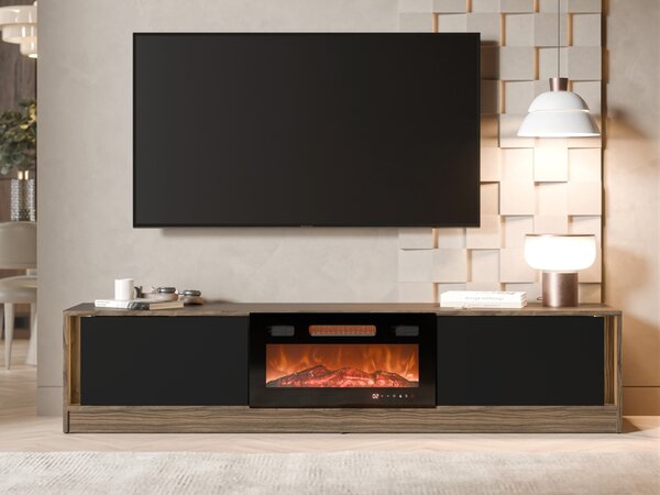 Mirjan24 TV skrinka s krbom Arinka + LED, Farby: kašmír 5903211538063