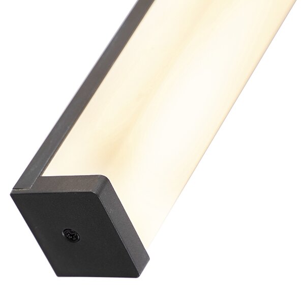 Moderné nástenné svietidlo do kúpeľne čierne 62 cm IP44 - Cascada