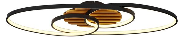 Stropné svietidlo LED 3000K čierna matná IP20 GLOBO lighting TISHA I 67362-42