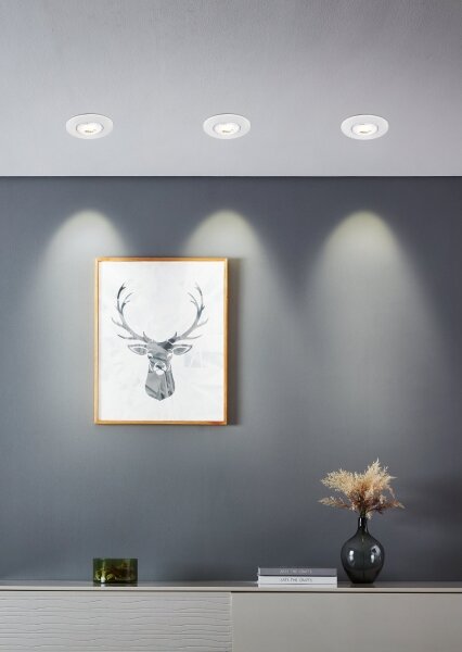 Eglo 300186 - Sada 7xLED zapustené podhľadové svietidlo GEDREZ LED/4,9W/230V pr. 9 cm biela