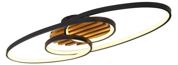 Stropné svietidlo LED 3000K čierna matná IP20 GLOBO lighting TISHA I 67362-42