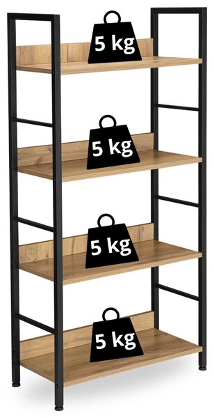 TZB Regál VARBERG čierny/craft