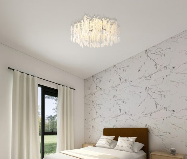 Stropné svietidlo 8x E14 strieborná, priehľadná IP20 GLOBO lighting KINGA 64141D