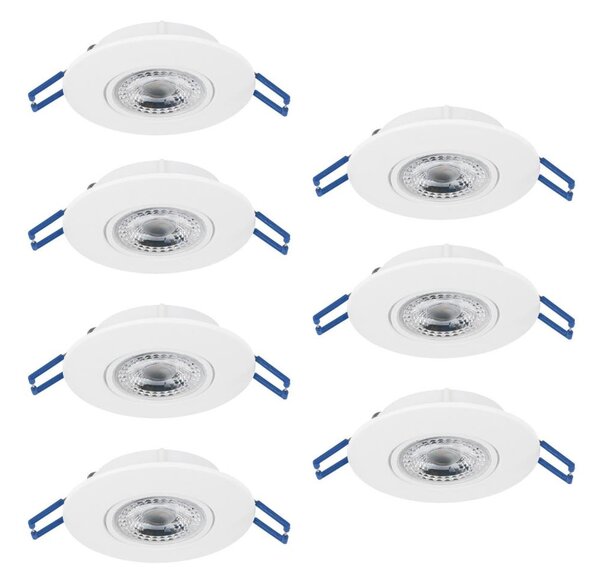 Eglo 300186 - Sada 7xLED zapustené podhľadové svietidlo GEDREZ LED/4,9W/230V pr. 9 cm biela