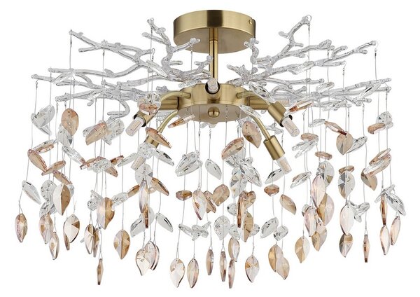 Stropné svietidlo 8x G9 zlatá, jantárová IP20 GLOBO lighting DANNA 64132-8D