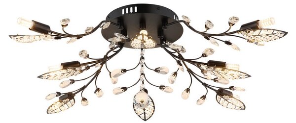 Stropné svietidlo 8x G9 čierna matná IP20 GLOBO lighting JANIS 63007-8