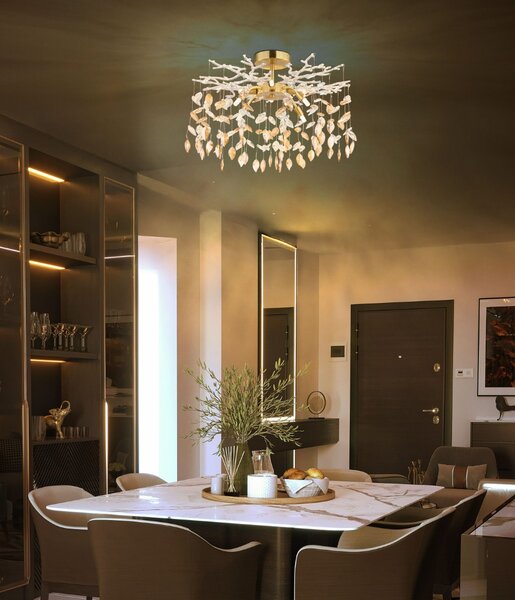 Stropné svietidlo 8x G9 zlatá, jantárová IP20 GLOBO lighting DANNA 64132-8D