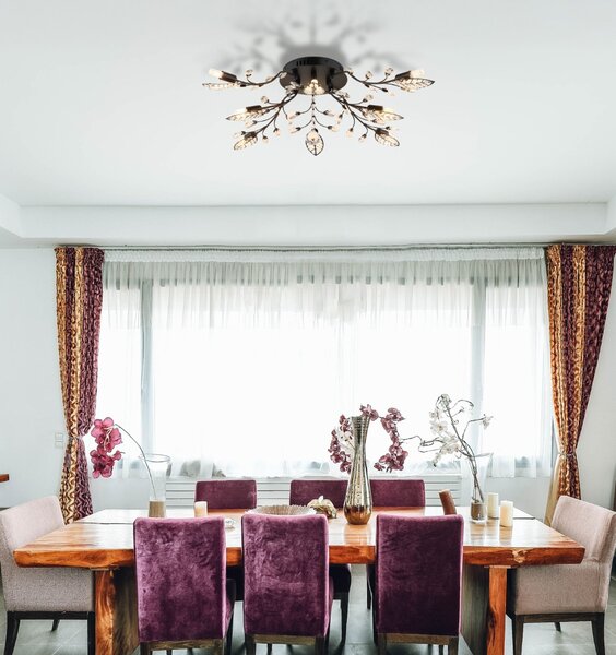 Stropné svietidlo 8x G9 čierna matná IP20 GLOBO lighting JANIS 63007-8