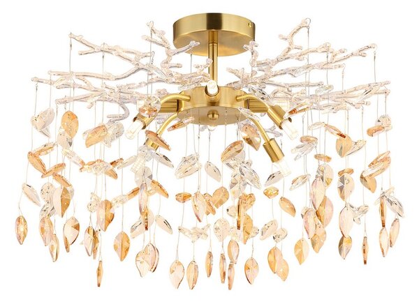 Stropné svietidlo 8x G9 zlatá, jantárová IP20 GLOBO lighting DANNA 64132-8D