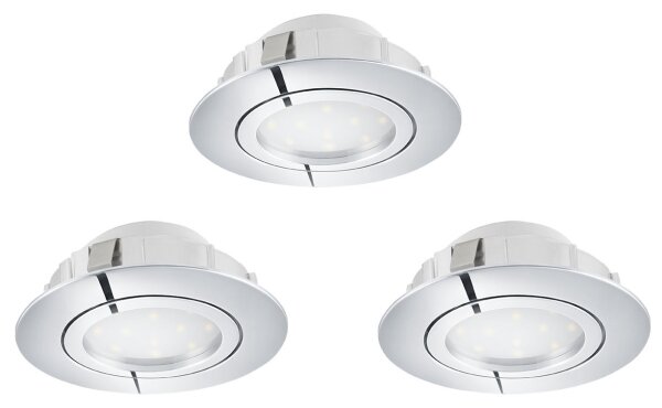 Eglo 78761 - SADA 3x LED Stmievateľné podhľadové svietidlo PINEDA LED/6W/230V